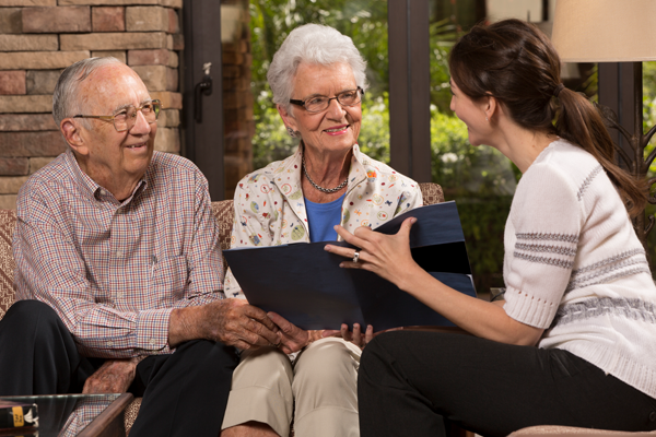 patients talking with counselor